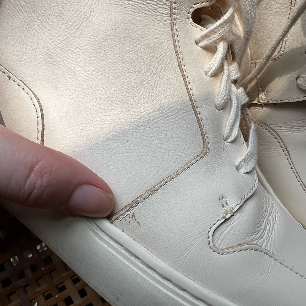 Nisolo Reina High Top Sneaker in Bone - Picture 9 of 11